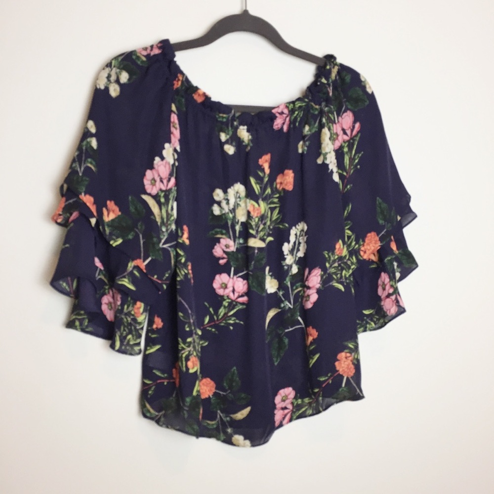 NWOT Parker floral blouse off the shoulder - Picture 3 of 3